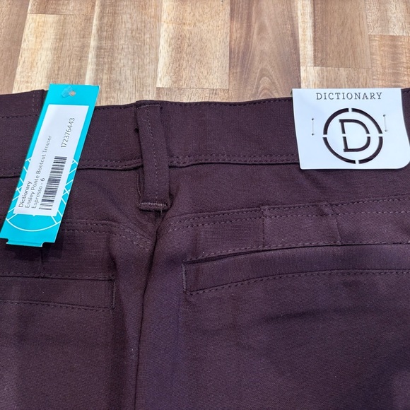Dictionary Rich Brown/black stretch pants size 6 NWT. Great fit great style. - Picture 1 of 10